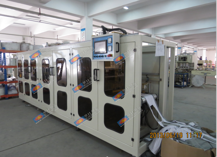 High frequency non-woven leg bag machine